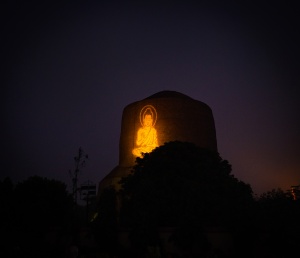 Sarnath - projektion mot stupan